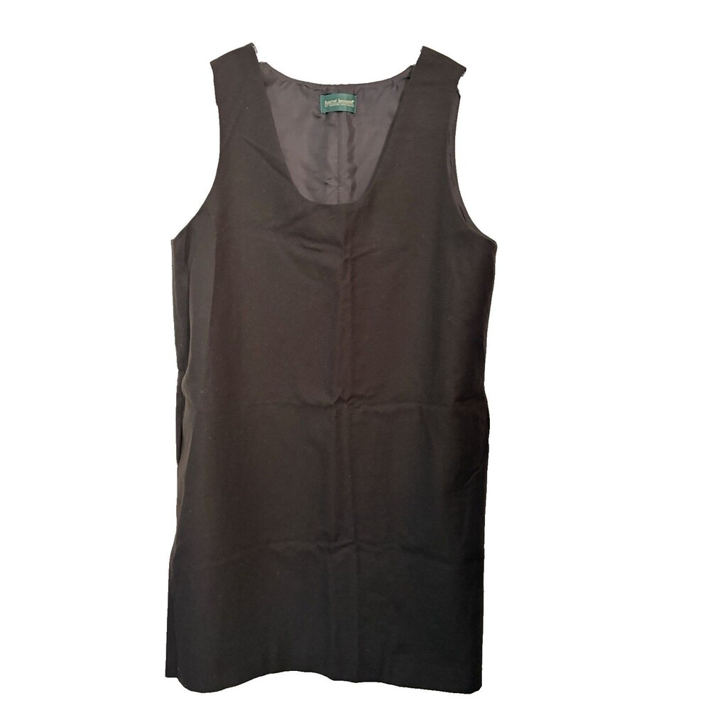 Harve Benard Vintage Brown 100% Wool Sleeveless Scoop Neck Lined Dress Size 12